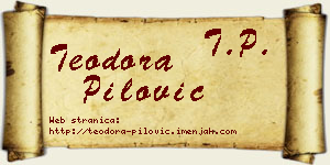 Teodora Pilović vizit kartica